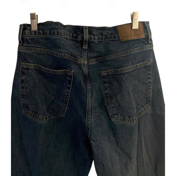 AMERICAN EAGLE Dark Wash Blue EasyFlex, Loose Straight Leg Men's Jean 29 x 32 - Picture 9 of 9